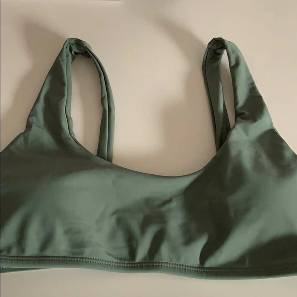 army green shein bathing suit top!